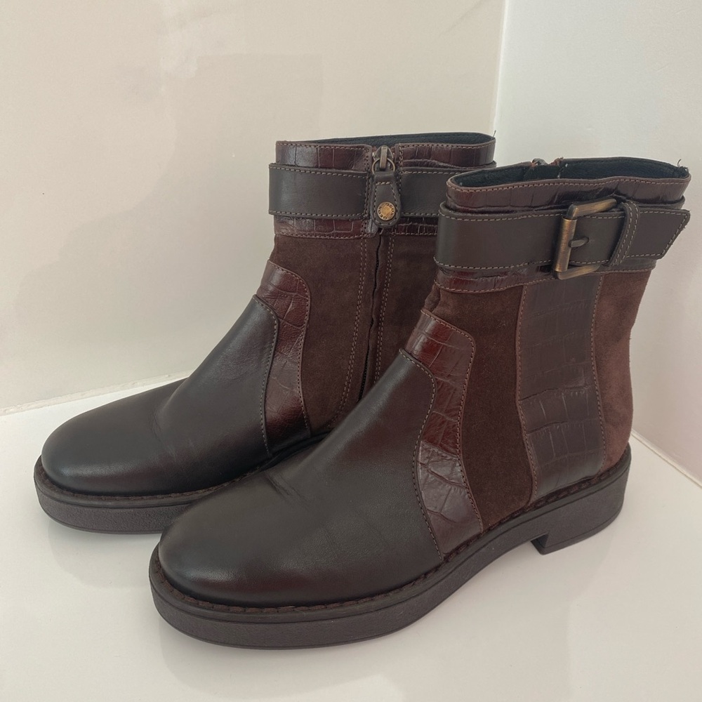 Geox respira adrya brown suede ankle boots size 39